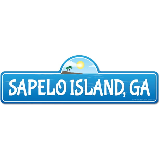 Sapelo Island Ga Georgia Beach Street Sign Surfer Ocean Lover Beach House Walmart Com Walmart Com