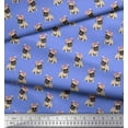 thumbnail image 2 of Soimoi Modal Satin Fabric Pug Dog Print Fabric by The Yard 42 Inch Wide, 2 of 3