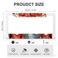 thumbnail image 3 of 2 Pcs Set Buffalo Plaid Tulips Truck Red Love Heart Roses License Plate Cover Happy Valentine Car Front License Plate Frame Aluminum 2 Holes for Us Standard Vehicles, 3 of 6