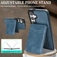 thumbnail image 6 of Allytechgroup 2 in 1 Wallet Case for Samsung Galaxy S24, Detachable Magnetic Back Cover with Cards Holder RFID Blocking [Compatible with Magsafe] Protective Retro PU Leather Shell, Blue, 6 of 11