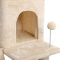 thumbnail image 4 of 2021 Upgrade Cat Tree with 2 Apartments and 2 Habitats, Multi-Level Cat Activity Tree Tower Luxury Condos with Scratching Posts, Plush Basket, for Ragdoll, Oriental Cat, American Curl, Beige, S12038, 4 of 7