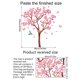 thumbnail image 4 of Pegatinas de pared CHAO árbol con flores rosas 90 cm, 4 of 5