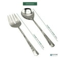thumbnail image 2 of Elyon Seldon Reflective Silver Salad Serving Set Indian Artisan-Made Hostess Set Hand-Forged Stainless Steel 2 Pieces, 2 of 7