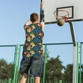 thumbnail image 5 of Sikiie Blue Floral Basketball Jersey Reversible Men's Mesh Athletic Sports Shirts Training Practice S-4XLX-Large, 5 of 6