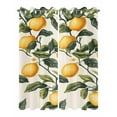 thumbnail image 2 of nqOlkjepod Outdoor Curtains for Patio Waterproof, Summer Lemon Outdoor Privacy Panels Grommet, Watercolor Leaves Floral Country Plant Blackout Outside Curtains for Porch/Cabana 54"x95", 2 Panels, 2 of 8