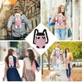 thumbnail image 6 of Dog Carrier Backpack Pet Legs Out Front Cat Travel Bag, Adjustable Puppy Backpacks Carriers Hands-Free for Small Medium Dogs Cats Hiking Traveling Camping Daily Walking (Large, Pink), 6 of 13