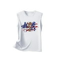 thumbnail image 3 of GaThRRgYP Summer Tops,Plus Size Tank Tops for Women,Womens Tank Tops Independence Day Graphic Tank Tops Summer Loose Tanks Music Vacation Tank White L, 3 of 4