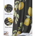 thumbnail image 3 of Yellow Summer Lemon Blackout Curtains for Bedroom Living Room Darkening Curtains 54 Inch Long Grey Farmhouse Botanical Short Curtain for Small Window Treatment Insulated Grommet Drapes 52"x54"x2, 3 of 9