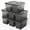 Black-7 Quart, variant on Black 4 Quart Plastic Storage Latch Bins, 8 Pack