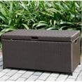 thumbnail image 1 of Wicker Lane ORI003-A Coffre de Rangement pour Terrasse en Osier Espresso d'Extérieur, 1 of 5