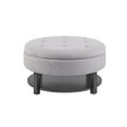 thumbnail image 2 of Madison Park Miller Round Storage Ottoman with Blue Finish MP101-1045, 2 of 4