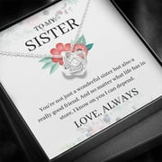 To My Sister - A Wonderful Sister - Love Knot Necklace