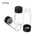 thumbnail image 2 of Uxcell 5mL Reagent Glass Storage Bottle Round Plastic Screw Cap Lab Home Clear 10 Pack, 2 of 5