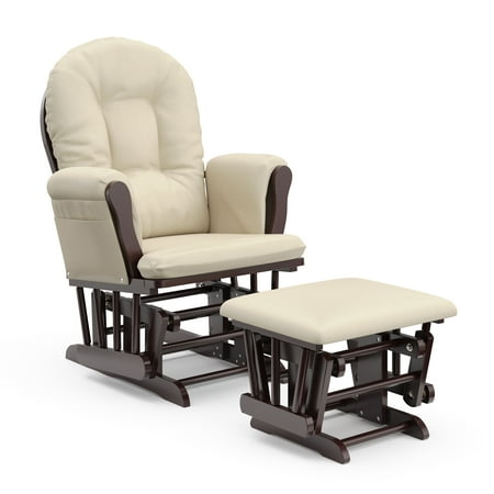 Storkcraft Bowback Glider and Ottoman Espresso with