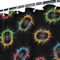 thumbnail image 3 of Colorful Mice Games Icons Black Pattern Shower Curtain 84"x72" ,Bathroom Decorative Shower Curtains Set with 12 Hooks,Modern Waterproof Washable Shower Curtain, 3 of 6
