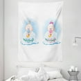 thumbnail image 1 of Gender Reveal Decorations Tapestry, Cute Girl and Boy Baby in Bath with Bubbles Duck Toddler Picture, Wall Hanging for Bedroom Living Room Dorm Decor, 60W X 80L Inches, Multicolor, by Ambesonne, 1 of 2