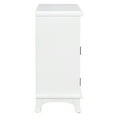 thumbnail image 6 of Retro Storage Cabinet with Drawers and Shelf, Solid Wood Entryway Console Table Sideboard with Inner Mirror Doors for Living Room Hallway, White, 30.3 x 30.7 x 14 Inch, 6 of 7