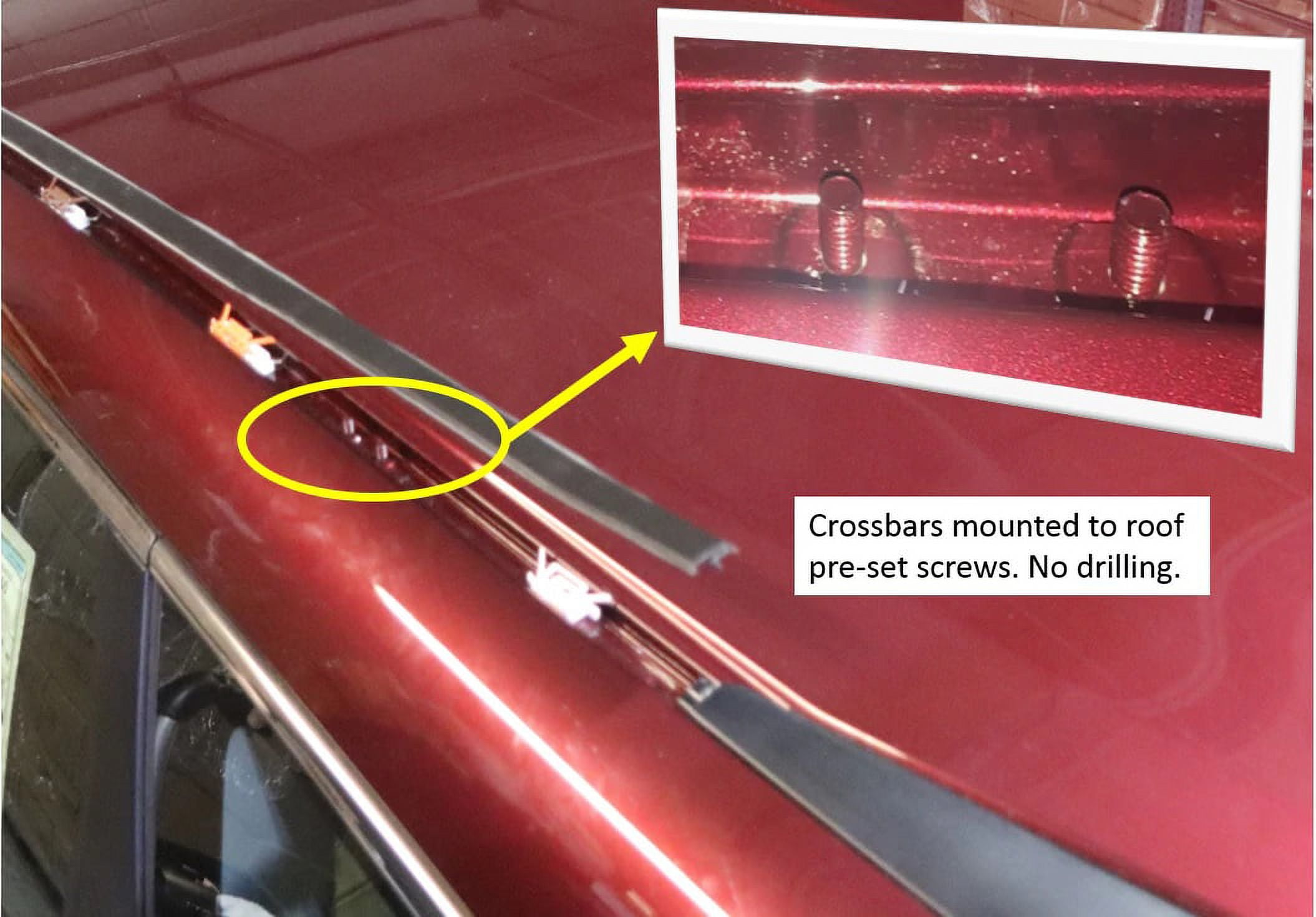 BRIGHTLINES Heavy Duty Anti-Theft Premium Aluminum Bars Roof Rack Crossbars Compatible with 2012-2026 Honda CRV Without Roof Rails