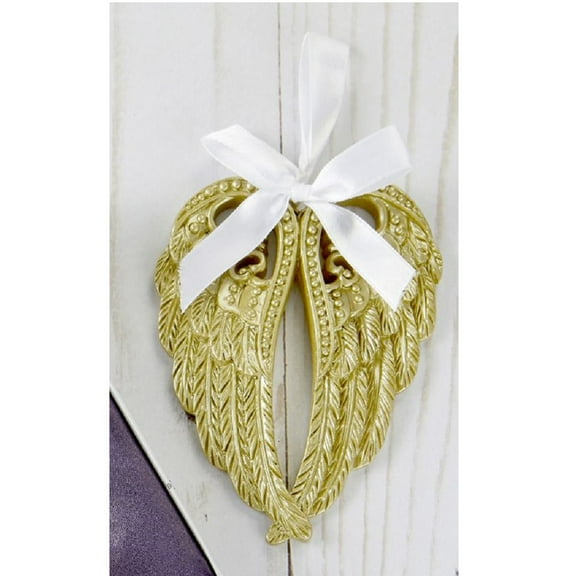 Soft Gold Angel Wing Ornament New