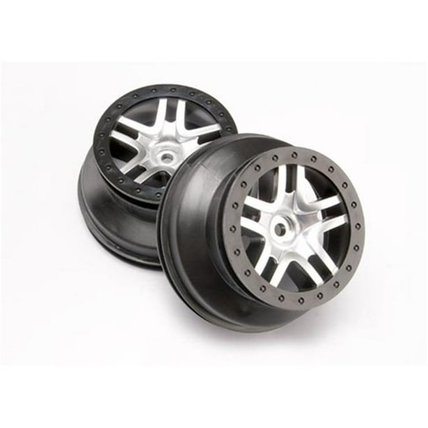 Traxxas 6872 Sct Split-Spoke Wheels chrome Slash 4x4 - Walmart.com - Walmart.com