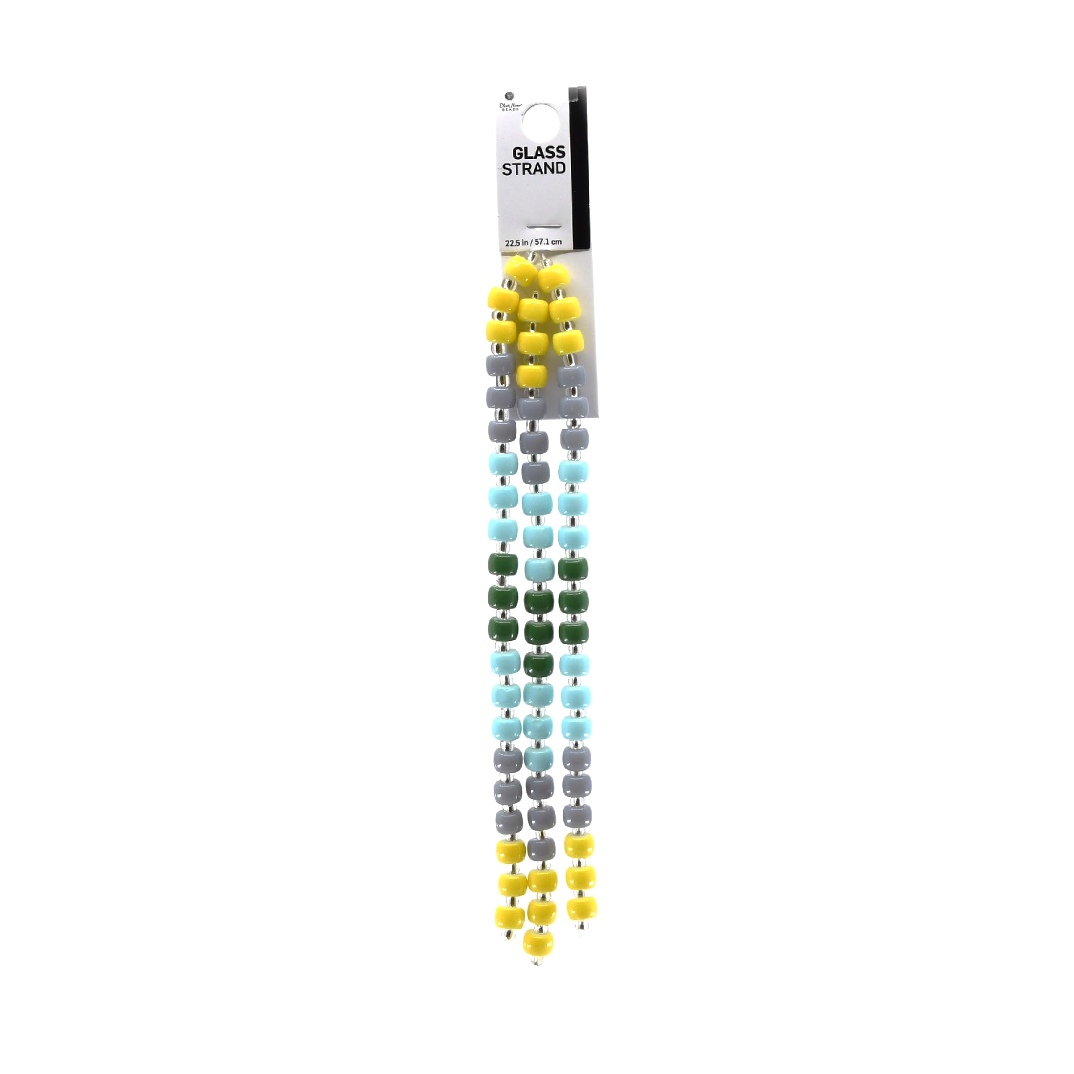 (2 pack) Blue Moon Beads Multi-Color Aqua Glass Bead Strand, 22.5 inches, 3 Pieces