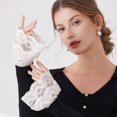 thumbnail image 4 of Breathable Lace Detachable Sleeve Wrist Cuffs Sleeves Multipurpose Arm Covers For Office Women Formal Event Daily Outfit, 4 of 9