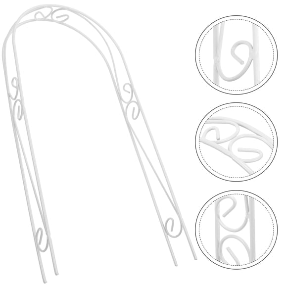 ELAYARD White Iron Plant Arch Trellis for Indoor Plants Climbing Support and Decorative Frame