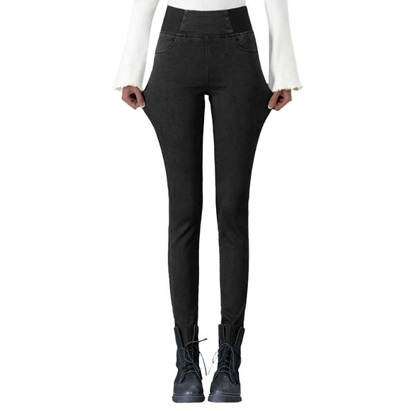 Ketyyh-chn99 Jeans for Women High Waist Womens Business Casual Clothing Simply Stretch Pull-On Super Skinny Jeans Black,31