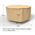 thumbnail image 4 of Budge Large Beige Patio Bar Table/Chairs Cover, Sedona, 4 of 8