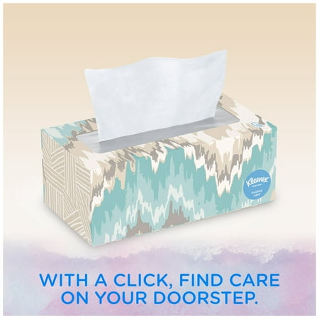 Kleenex Everyday Facial Tissues,1 Flat Box, 85 White Tissues per Box, 2-Ply (85 Total)