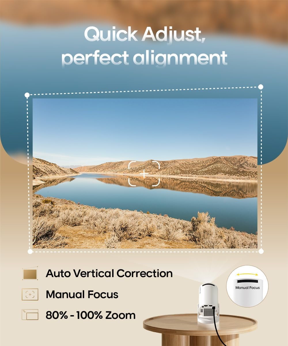HY300PRO  Projector with WiFi , 4K Support Auto  180 Rotation  Proyector for Home Outdoor
