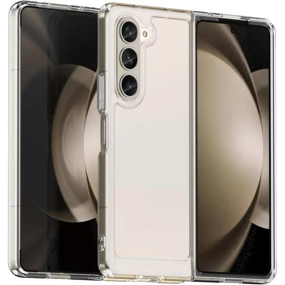 for Samsung Galaxy Z Fold 5 5G Case,Slim Thin Lightweight Hard PC Crystal Cover Soft Bumper Shockproof Protection Phone Case for Samsung Galaxy Z Fold 5 5G (Clear)