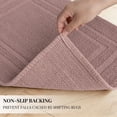 thumbnail image 6 of Yiannan 20x32 Inch Cotton Bath Rug, Soft Absorbent Non Slip Mat, Machine Washable Non Shedding, Fashionable Mat for Bathroom, Kitchen and Laundry,Pink, 6 of 8