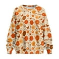 thumbnail image 4 of HELLHERO Flower Butterfly Print Women Sweater Long Sleeve, Casual Oversized Crewneck Pullover Sweatshirt Fall Fashion 2025 Size M, 4 of 7