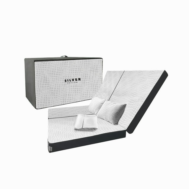 Colchón King Plegable Silver Edition + Sábanas + Almohadas