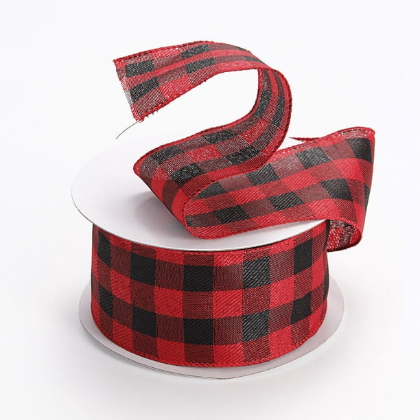 Nvzi Rollos de cinta de arpillera navideña de 5 yardas, cinta decorativa para envolver regalos, coronas, lazos, decoración, estilo B