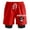 Red, variant on SAINt JHN Circles Fake Two Shorts Hip Hop SweatShorts Casual Men Basketball Shorts