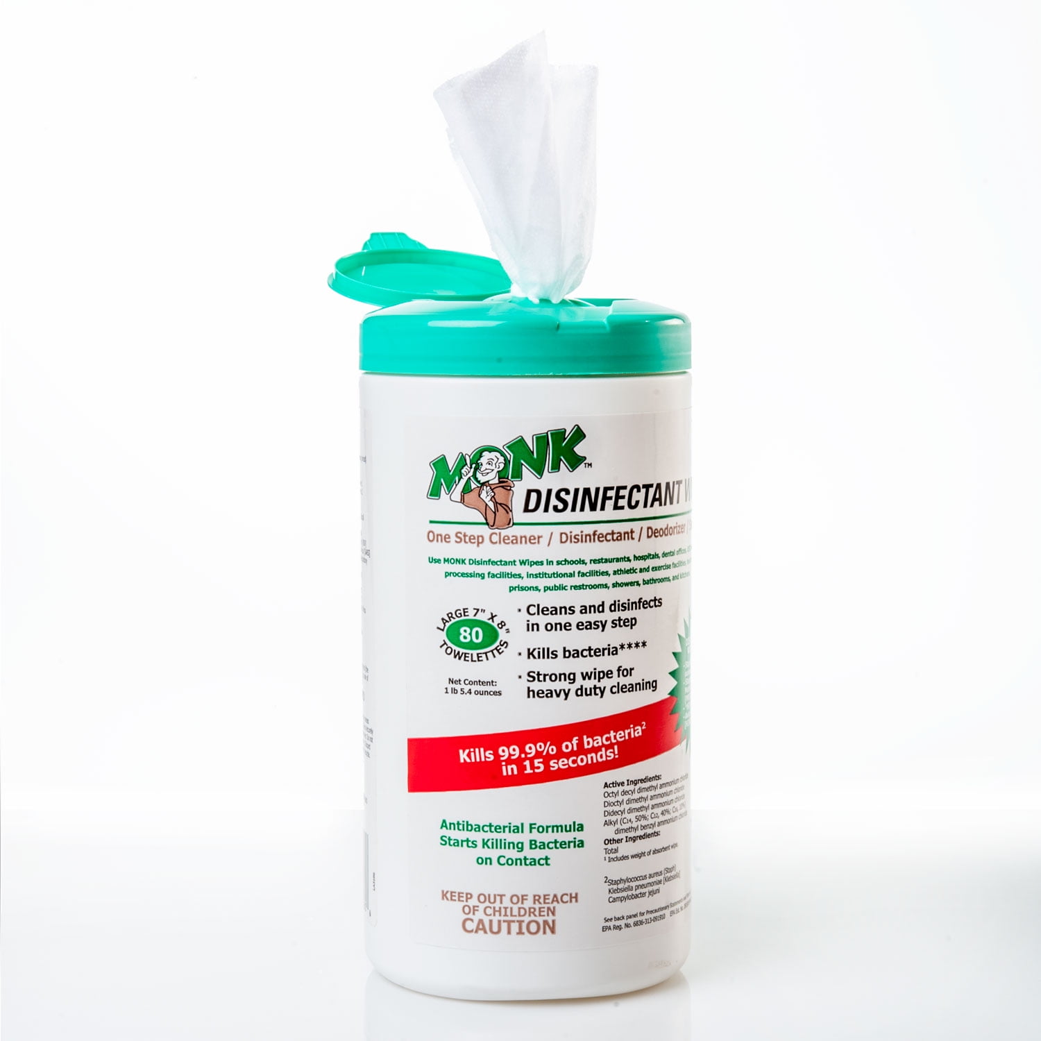 Monk Disinfectant Wipe - 80 ct.