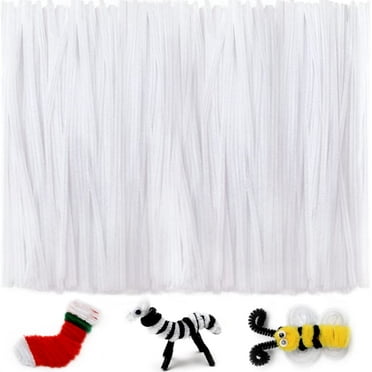 200psc White Pipe Cleaners, Chenille Stems, Pipe Cleaners for Crafts, Pipe Cleaner Crafts, Art and Craft Supplies.