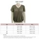 thumbnail image 3 of Blusa plisada de manga corta Blusa plisada con escote en V de color liso para mujer Lady Dating, 3 of 3