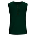 thumbnail image 4 of cocolona Summer Tank Tops for Men Fashion Solid Color Button Down Crew Neck Sleeveless Shirts Casual Blouses, 4 of 6