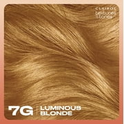 Clairol Textures & Tones Hair Dye Ammonia-Free Permanent Hair Color Creme, 7G Luminous Blonde, 1 Application