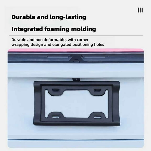 Universal Anti-collision License Plate Holder American License Plate Frame Bumper Guard Thick Rubber License Plate Mount Protects Bumper from Scratches and Dents Universal for Cars Trucks SUVs Vans