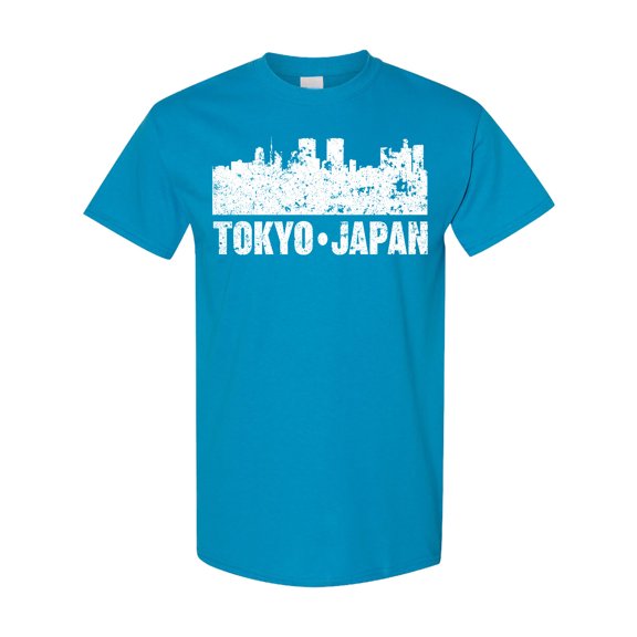 Inktastic Tokyo Japan City Skyline with Grunge T-Shirt