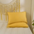 thumbnail image 4 of Move Over Yellow Duvet Cover Set Twin 100% Washed Microfiber Three Layer Tassel Pattern Boho Chic Bedding Sets No Filling, 4 of 8