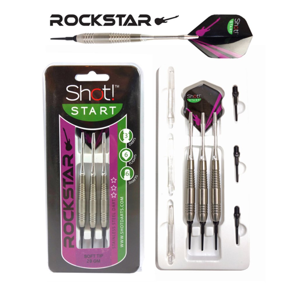 Shot Darts Rockstar Stainless Soft Tip Dart Set