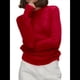 thumbnail image 1 of Suéter Básico de Cuello Redondo para Mujer, Jersey de Larga y Cuello Redondo. Rojo M, 1 of 9