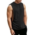 thumbnail image 2 of BRANROY Mens Stretchy Tank Tops for Men - Sleeveless Gym Workout Shirt, Mens Tank Top Cut Open Bodybuilding Vest, Mens Sleeveless Shirts Breathable Elastic for Hot Weather,Black,3XL, 2 of 6