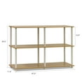 thumbnail image 4 of Furinno Rata 4 x 2 Industrial Multipurpose Flat Base Shelf Display Rack with Metal Frame, Marble White, 4 of 7