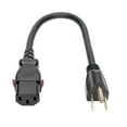 thumbnail image 2 of Tripp Lite Nema 5-15p To C13 Computer Cord, Locking C13 Connector - 10a, 125v, 18 Awg, 1 Ft. - Cable - Nema 5-15p (m) To Iec 60320 C13 Locking - Ac 125 V - 10 A - 1 Ft - Black, 2 of 4